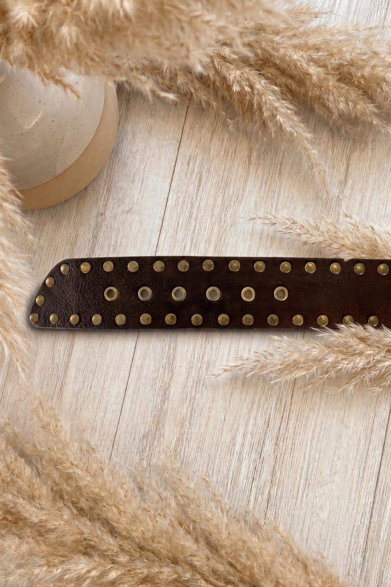 NOX - Leather Sash Belt- Dark Brown