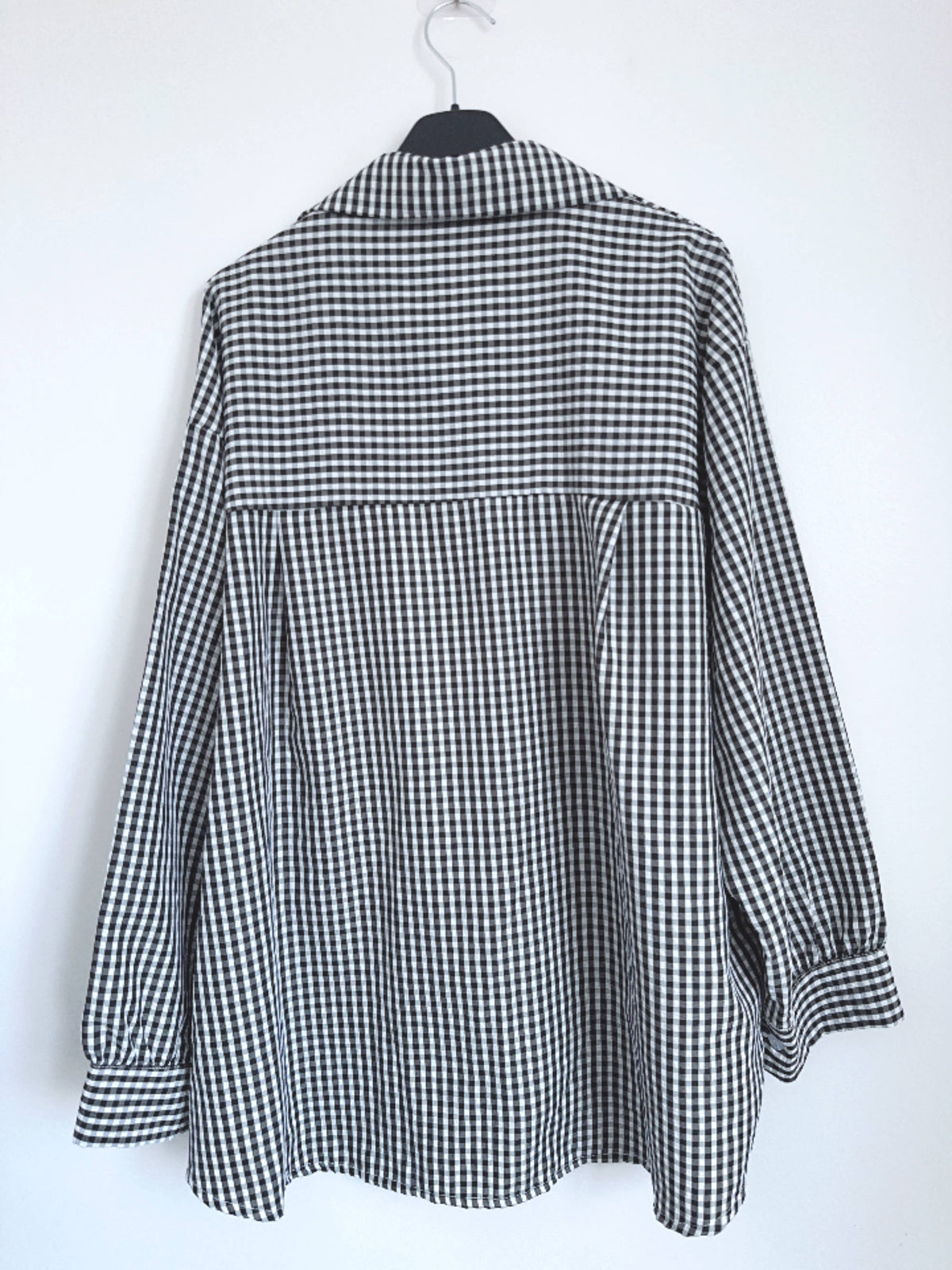 Italian Loose small-check shirt