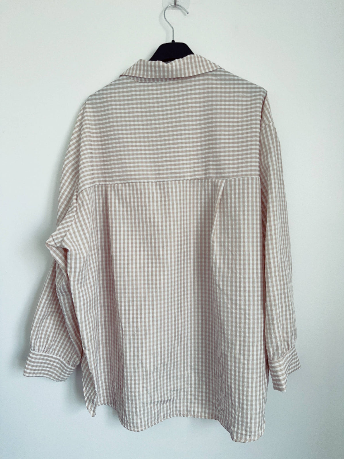 Italian Loose small-check shirt