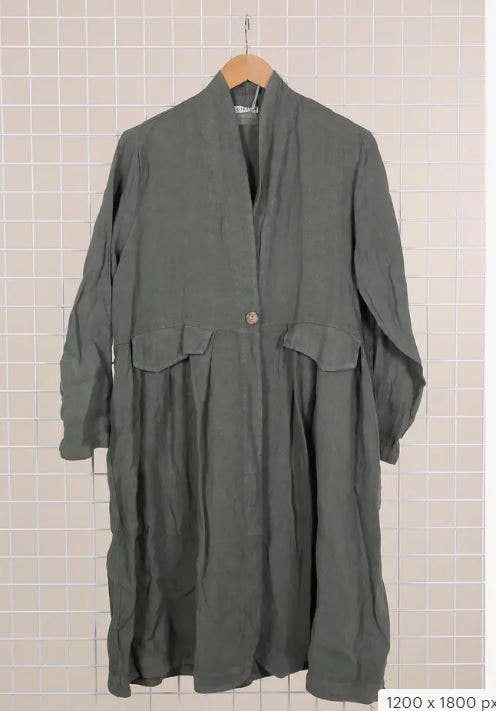 Italian Linen Jacket W Pockets