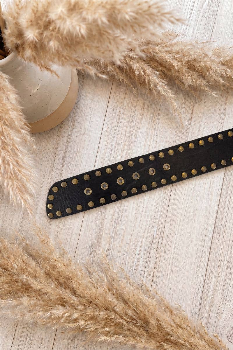 Nox - Sash Leather Belt - Black