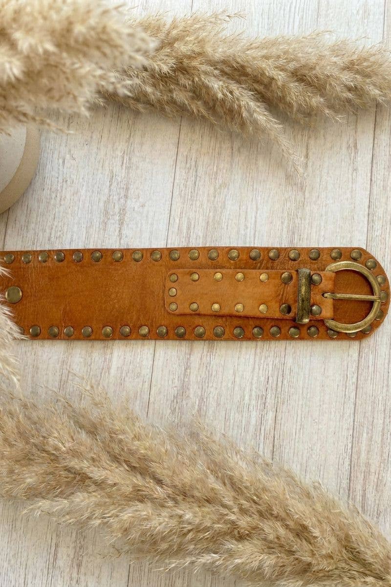 Apolo - Sash Leather Belt - Light Brown