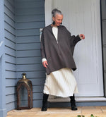 Milano Oversized Zip Cape Poncho Jacket Cardigan With Sleeves - Various Colours