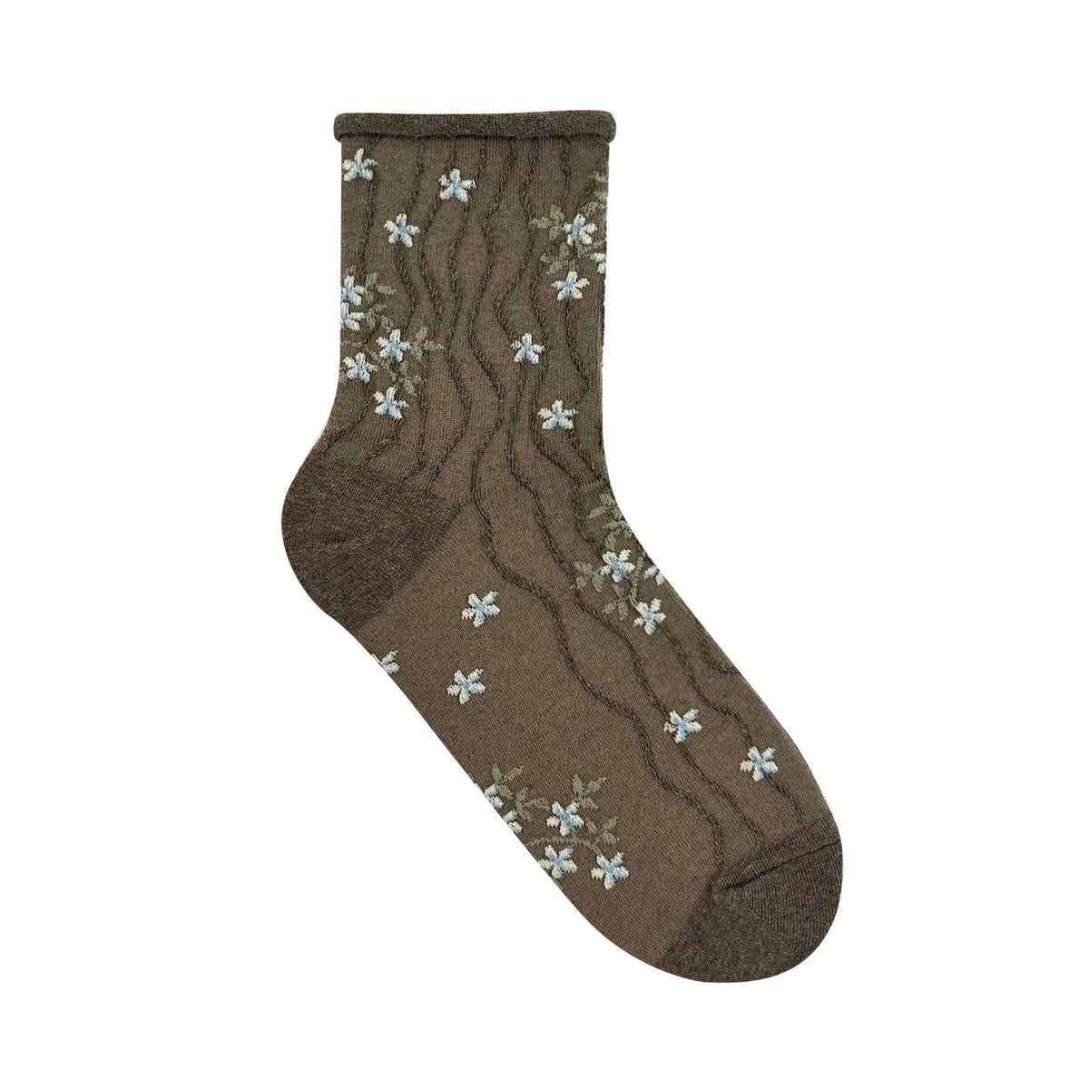 Women's Crew Ruffle Flower Socks