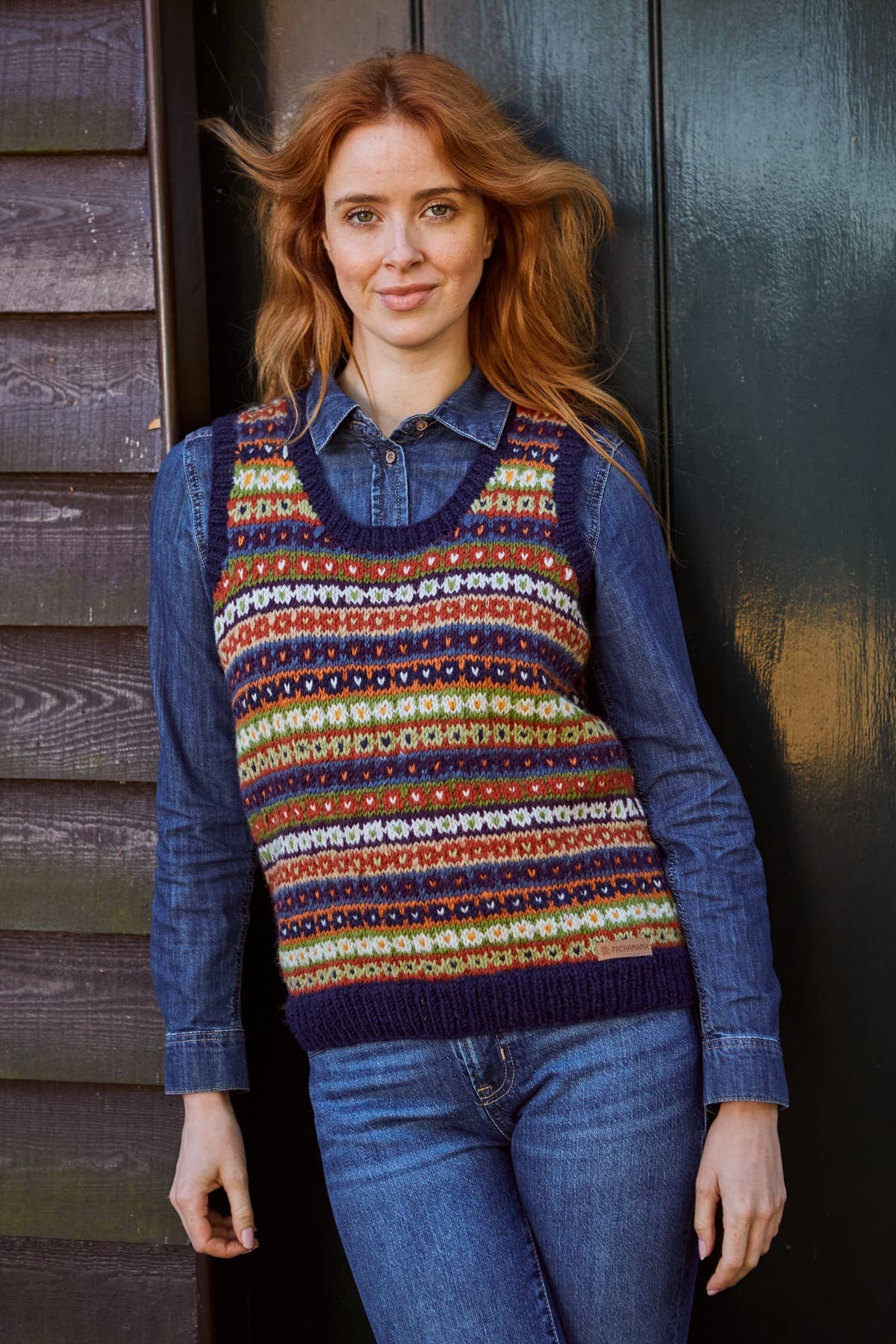 Colorado – Fair Isle Wool Sleeveless Knit Vest