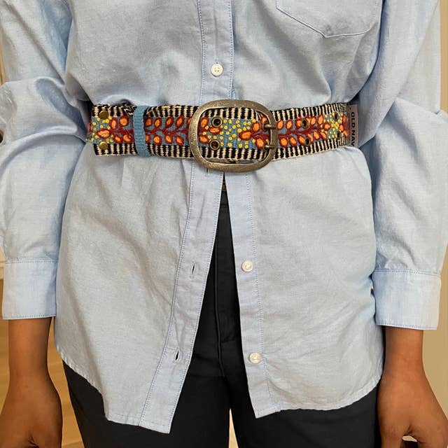 Jenny Krauss - Growing Season - Floral Embroidered Wool Belt