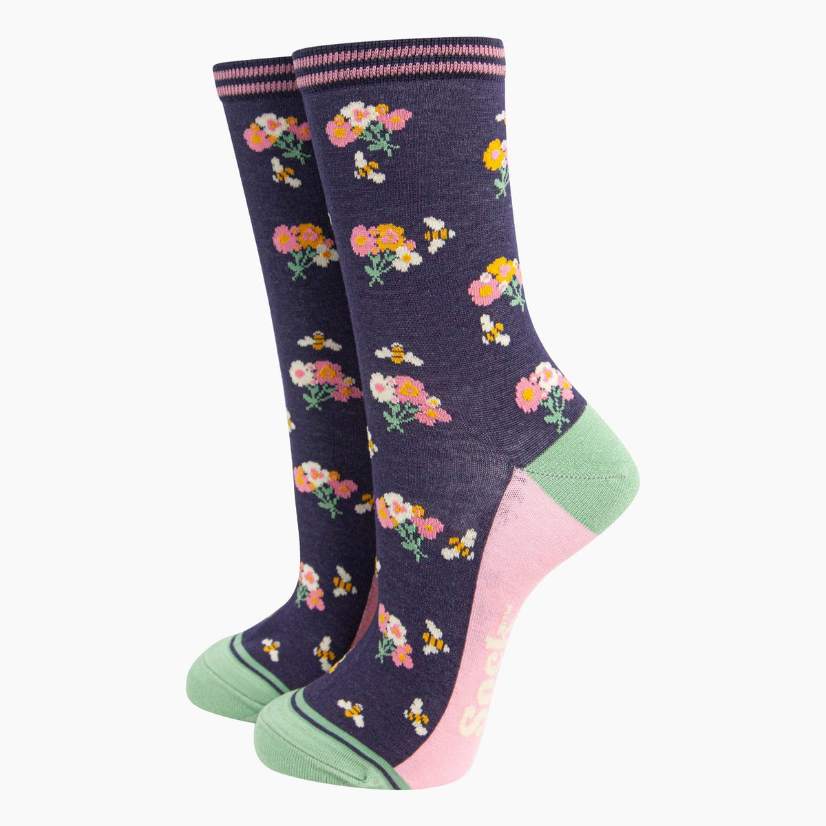Women's Socks -Thanks A Banch - Gift Box- Multi Floral