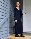 Royal Merino Rib Dress - Light Navy