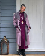Ecolena Italian 80% Boiled Wool Long Coat - One Size Fits 10-18 - Various Colours