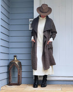 Ecolena Italian 80% Boiled Wool Long Coat - One Size Fits 10-18 - Various Colours