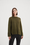 Tirelli Deep Split Knit - Dark Moss - LAST ONE - Size L