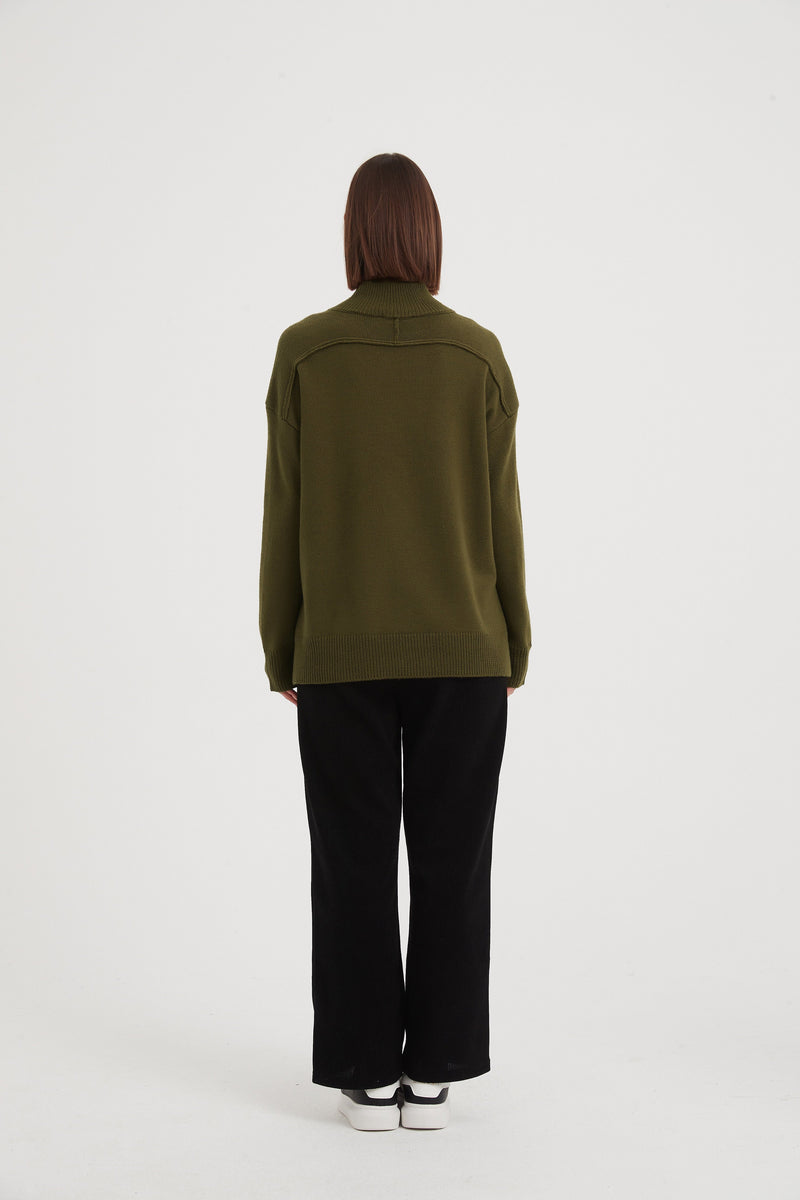 Tirelli Turtle Neck Boxy Knit - Various Colours