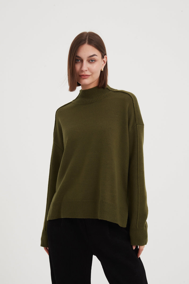 Tirelli Turtle Neck Boxy Knit - Various Colours