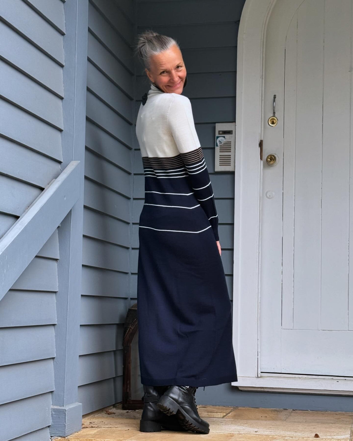 Royal Merino Stripe Sweater Dress - Various Colours