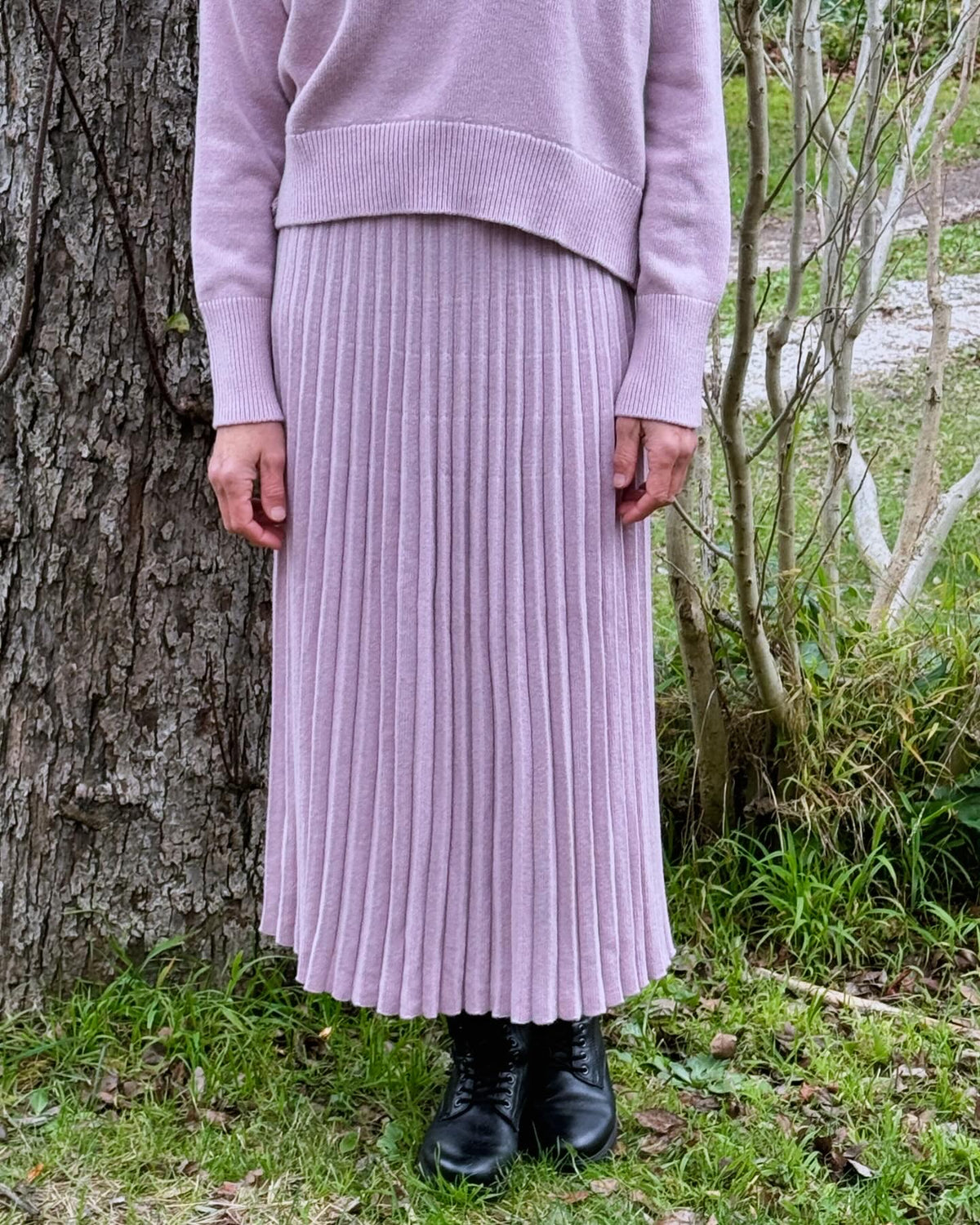 Italian ‘Rehana’ Cashmere Merino Mix Pleated Skirt - Various Colours