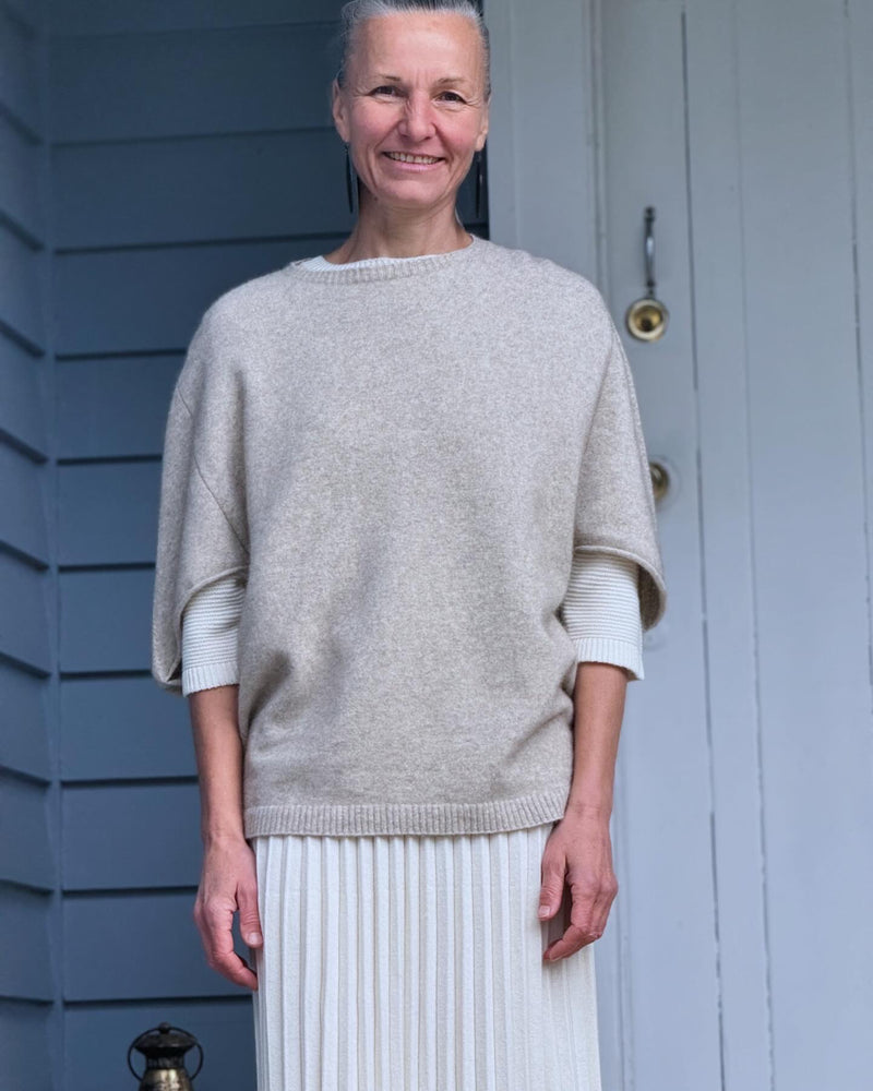 Possum Merino Cape Split Sleeve Poncho Top - Various Colours