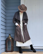 Ecolena Italian 80% Boiled Wool Long Coat - One Size Fits 10-18 - Various Colours