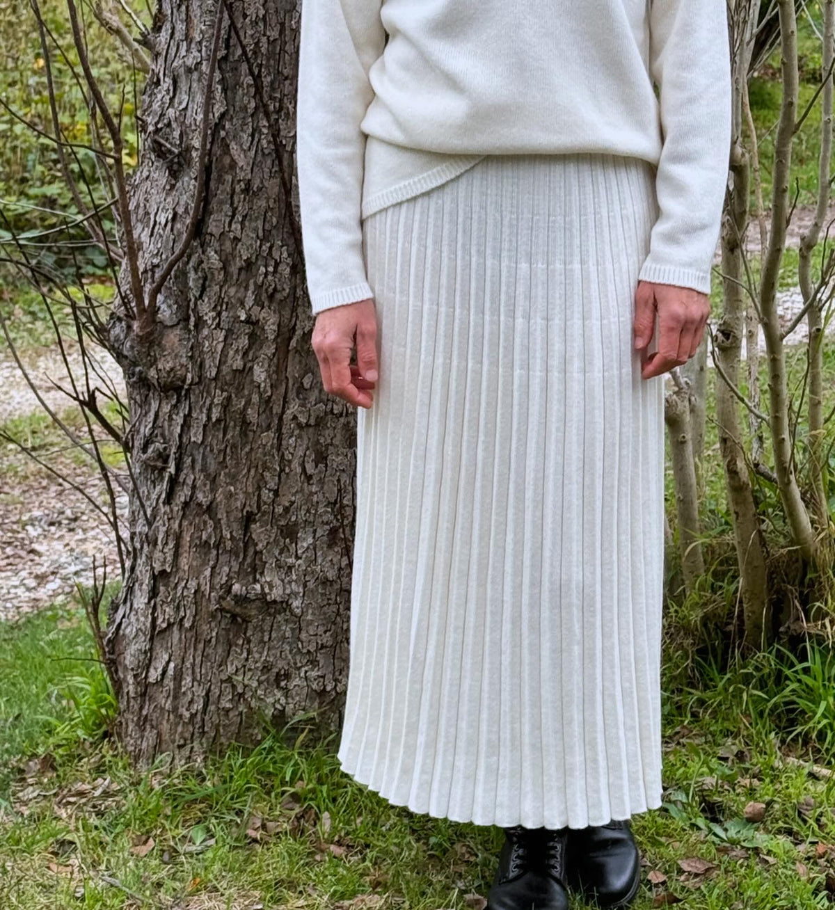 Italian ‘Rehana’ Cashmere Merino Mix Pleated Skirt - Various Colours