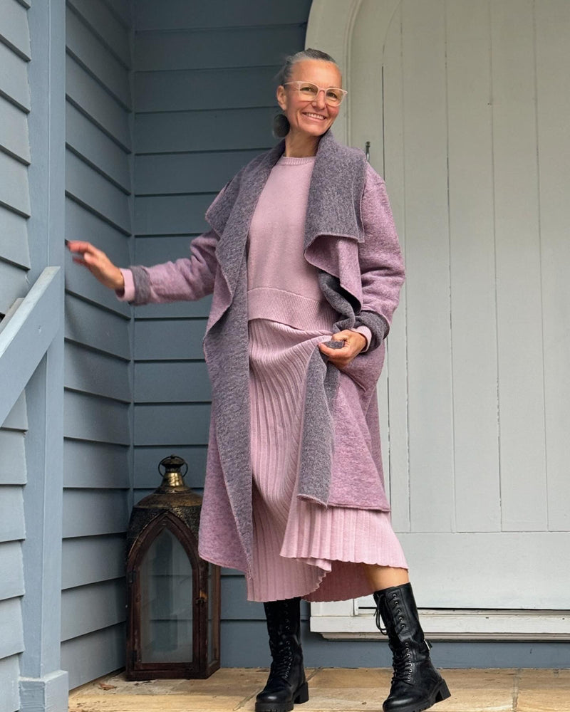 Ecolena Italian 80% Boiled Wool Long Coat - One Size Fits 10-18 - Various Colours