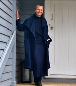 Ecolena Italian 80% Boiled Wool Long Coat - One Size Fits 10-18 - Various Colours