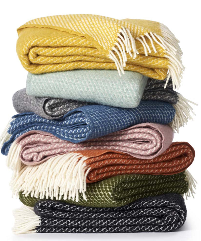 Klippan 'Velvet' 100% Lambs Wool Blanket - Various Colours