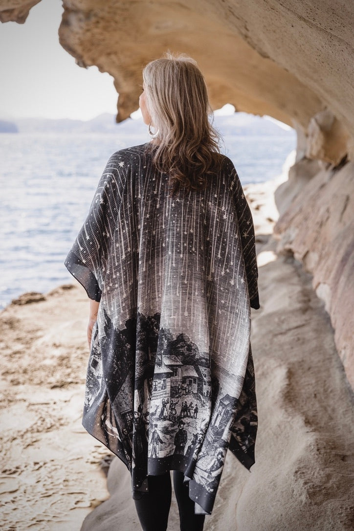 Market Of Stars - The Stargazer - Bohemian Goddess Starduster Kimono - Celestial Print