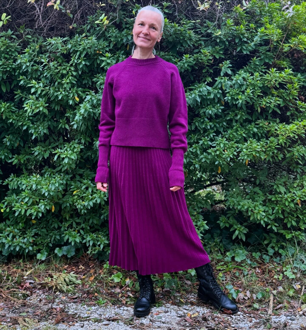 Italian ‘Rehana’ Cashmere Merino Mix Pleated Skirt - Various Colours