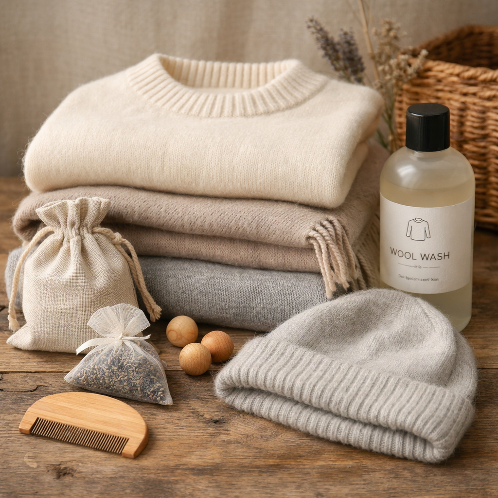 Wooden Knitwear Comb — Gentle Fabric De-Piller