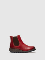 Fly London 'Salv' Chelsea Leather Ankle Boots - Red