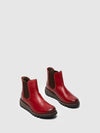 Fly London 'Salv' Chelsea Leather Ankle Boots - Red