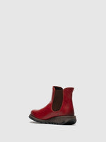 Fly London 'Salv' Chelsea Leather Ankle Boots - Red