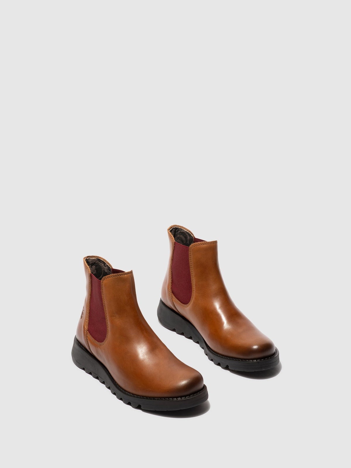 Fly London 'Salv' Chelsea Leather Ankle Boots - Mid Brown - LAST - Size 37