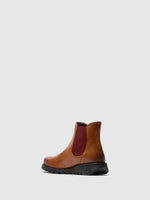 Fly London 'Salv' Chelsea Leather Ankle Boots - Mid Brown