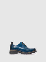 Fly London ‘Ruda’ Lace Up Leather Shoe - Royal Blue