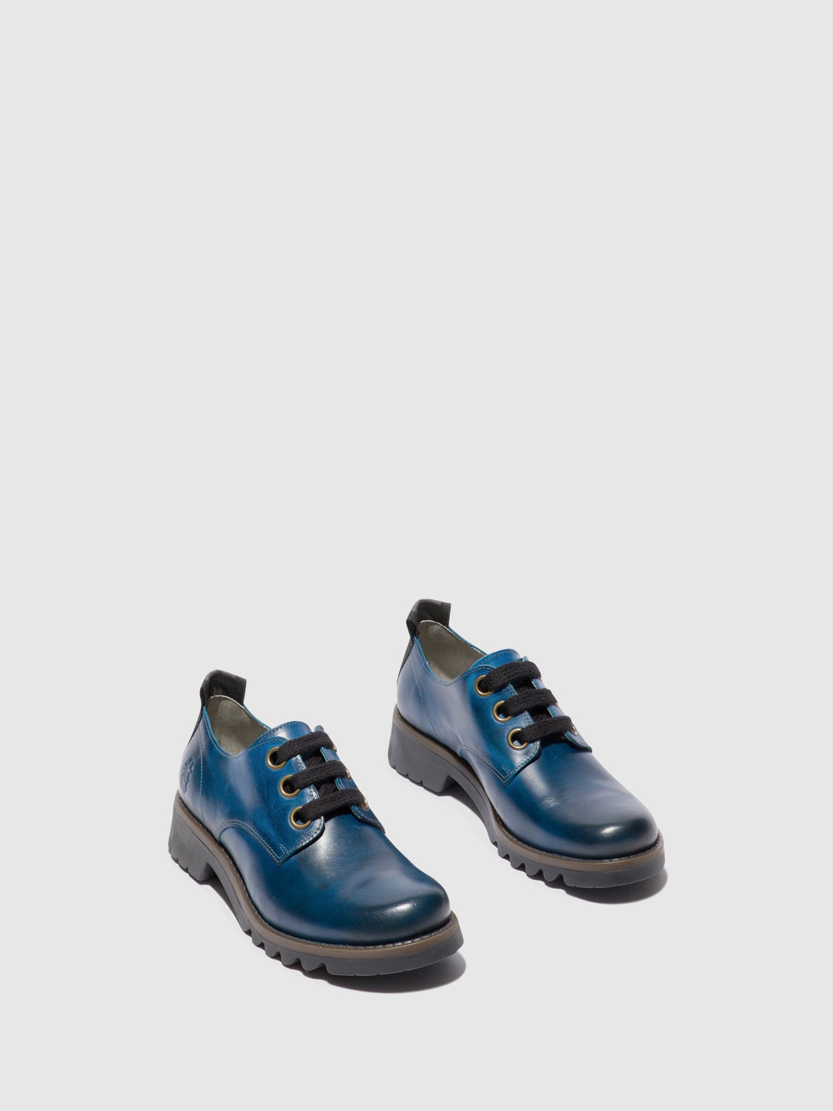Fly London ‘Ruda’ Lace Up Leather Shoe - Royal Blue - LAST - Size 37