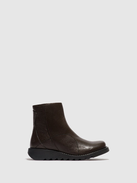 Fly London ‘Sagu' Zip Up Leather Ankle Boots - Chestnut – Ecolena