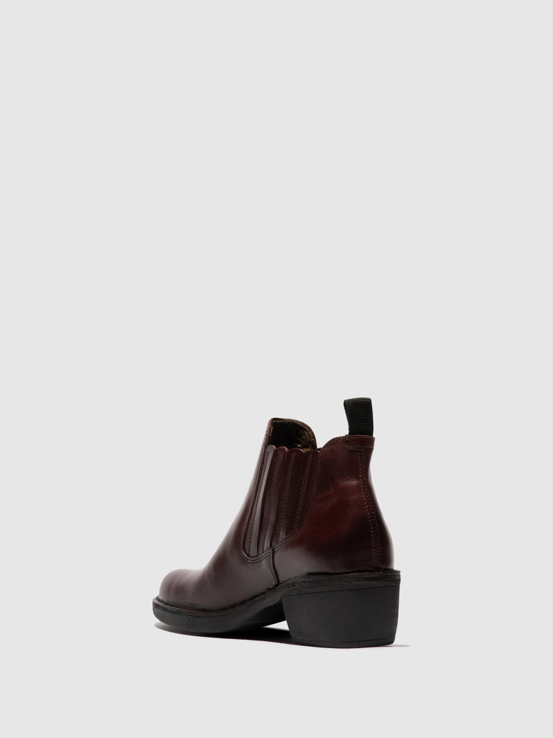 Fly London ‘Moof' Leather Ankle Boots - Wine