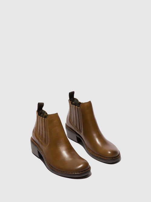 Fly London ‘Moof' Leather Ankle Boots - Camel