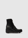 Fly London 'Birr' Lace Up Leather Boots - Black