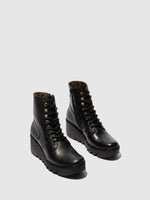 Fly London 'Birr' Lace Up Leather Boots - Black