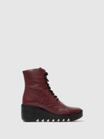 Fly London 'Birr' Lace Up Leather Ankle Boots - Wine