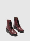 Fly London 'Birr' Lace Up Leather Ankle Boots - Wine