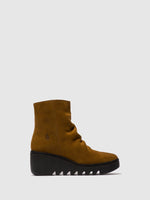 Fly London 'Baan' Zip Up Suede Ankle Boots - Tobacco