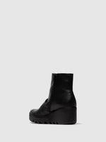 Fly London 'Baan' Zip Up Leather Ankle Boots - Black