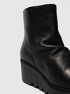 Fly London 'Baan' Zip Up Leather Ankle Boots - Black