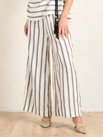 State Of Embrace ‘Glide’ Palazzo Pant - Onyx Stripe