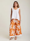 State Of Embrace ‘Tropicale Glide’ Palazzo Pant - Tangerine