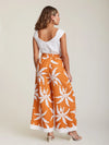 State Of Embrace ‘Tropicale Glide’ Palazzo Pant - Tangerine