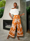 State Of Embrace ‘Tropicale Glide’ Palazzo Pant - Tangerine