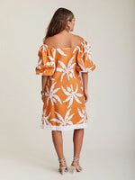 State Of Embrace Off Shoulder Mini Dress - Tropicale Tangerine